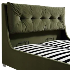 Hadley Moss Green Velvet Ottoman Storage Bed -Fame Furni Sales JAH 010 MOSS VEL detail1