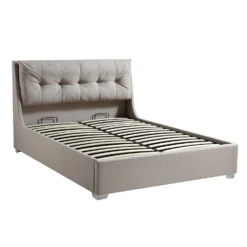 Hadley Stone Fabric Ottoman Storage Bed -Fame Furni Sales JAH 010 SAND FAB WB4