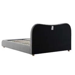 Egerie Curved Headboard Mist Grey Boucle Ottoman Storage Bed -Fame Furni Sales JAH 011 GREY BOUCLE WB6