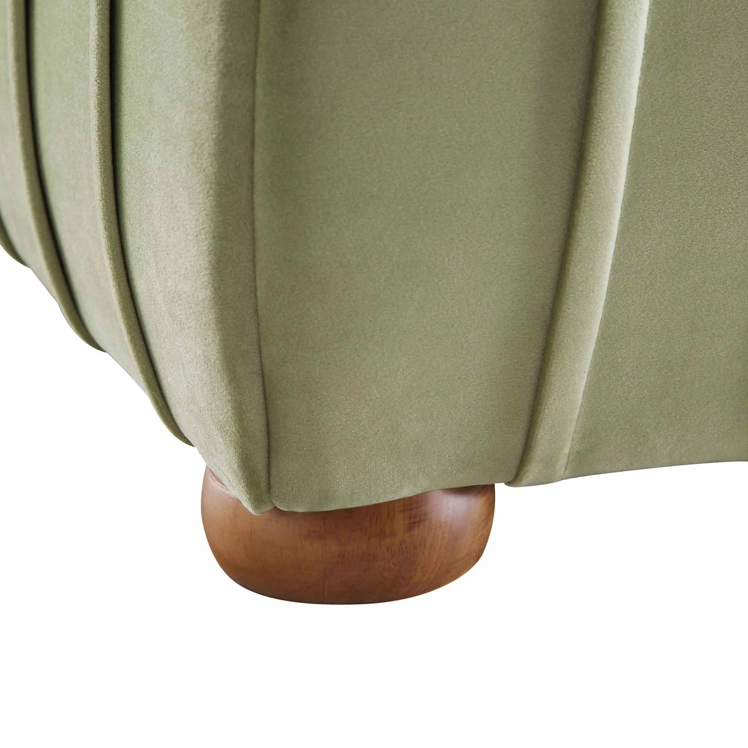 Helia Pleated Ottoman Storage Bed, Lichen Velvet 15 Helia Pleated Ottoman Storage Bed, Lichen Velvet - Image 15