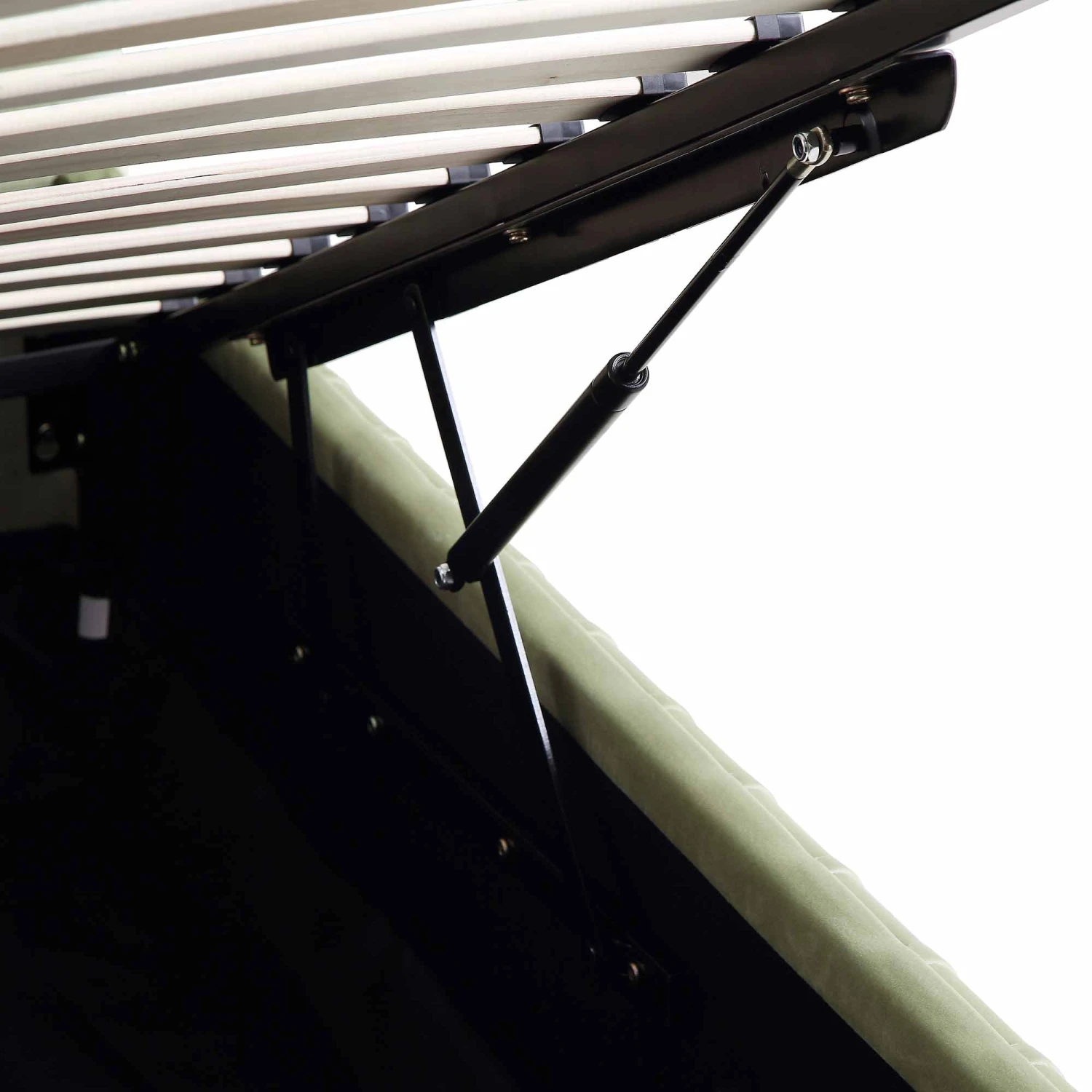 Helia Pleated Ottoman Storage Bed, Lichen Velvet 16 Helia Pleated Ottoman Storage Bed, Lichen Velvet - Image 16