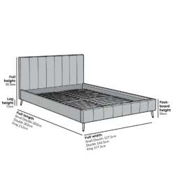 Sylvie Velvet Upholstered Bed Frame With Golden Chrome Legs, Champagne Velvet 14 Sylvie Velvet Upholstered Bed Frame With Golden Chrome Legs, Champagne Velvet -Fame Furni Sales JAH 06