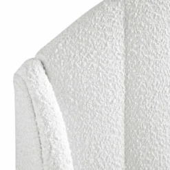 Eleanor White Boucle Upholstered Bed Frame With Domed Headboard -Fame Furni Sales JAH 08 ECRU BOU detail2