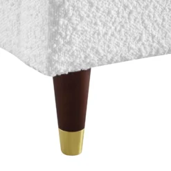 Eleanor White Boucle Upholstered Bed Frame With Domed Headboard -Fame Furni Sales JAH 08 ECRU BOU detail4
