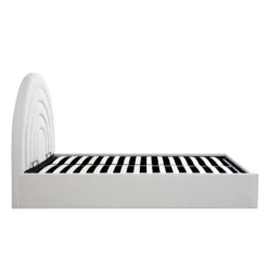 Archer White Boucle Ottoman Storage Bed -Fame Furni Sales JAH 09 ECRUBOUCLE WB5