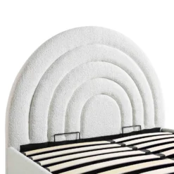 Archer White Boucle Ottoman Storage Bed -Fame Furni Sales JAH 09 ECRUBOUCLE detail1