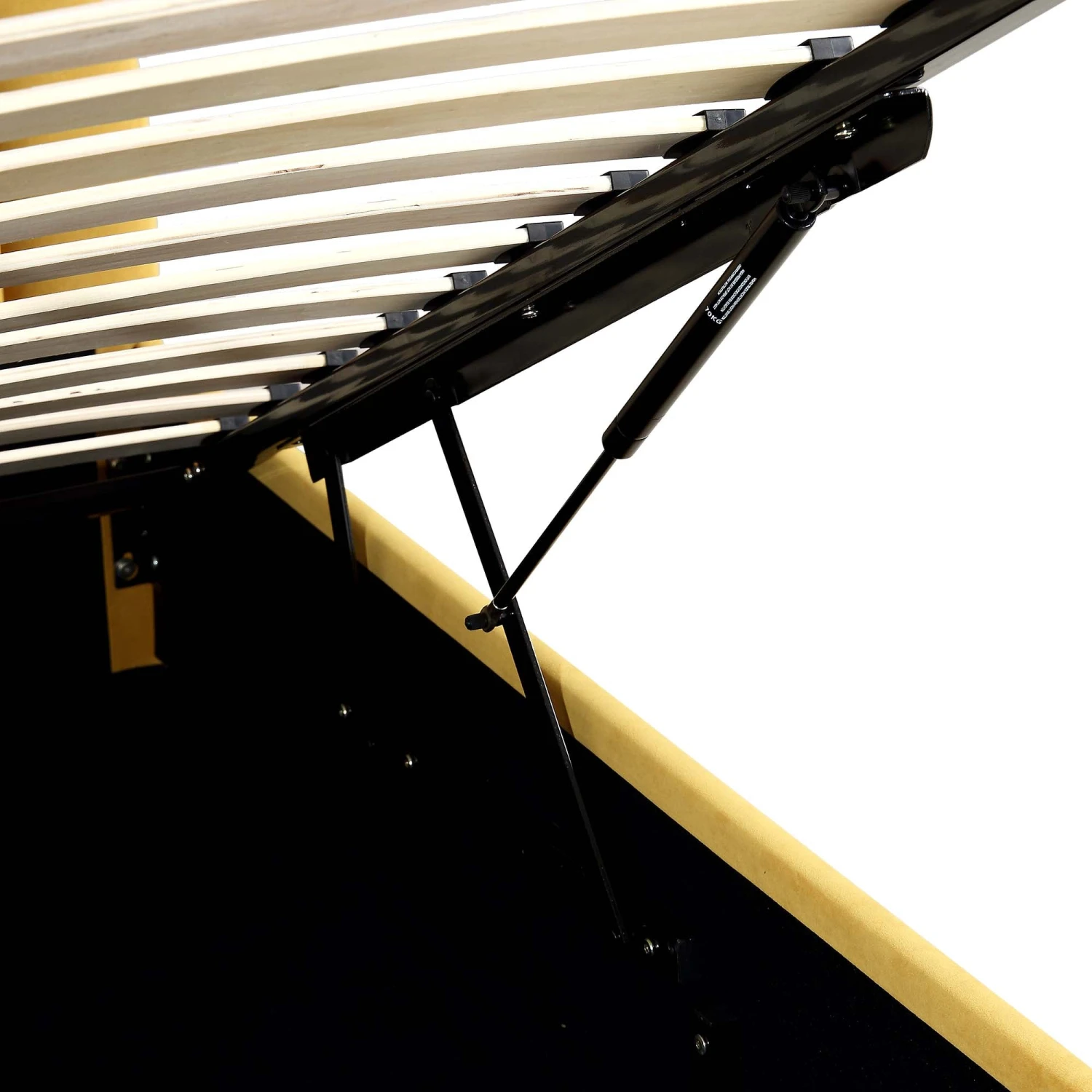 Archer Mustard Yellow Velvet Ottoman Storage Bed 12 Archer Mustard Yellow Velvet Ottoman Storage Bed - Image 12