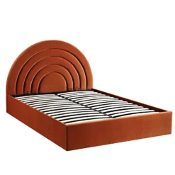 Archer Rust Velvet Ottoman Storage Bed -Fame Furni Sales JAH 09 RUSTVEL WB1