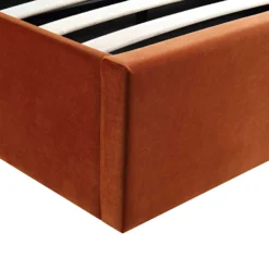Archer Rust Velvet Ottoman Storage Bed -Fame Furni Sales JAH 09 RUSTVEL detail4