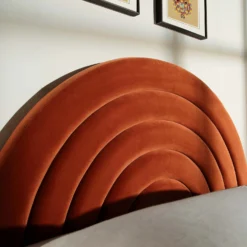 Archer Rust Velvet Ottoman Storage Bed -Fame Furni Sales JAH 09 RUSTVEL scene3