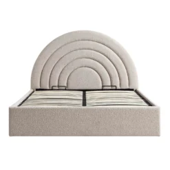 Archer Taupe Boucle Ottoman Storage Bed -Fame Furni Sales JAH 09 TAUPEBOUCLE WB4
