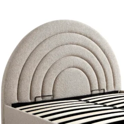 Archer Taupe Boucle Ottoman Storage Bed -Fame Furni Sales JAH 09 TAUPEBOUCLE detail1