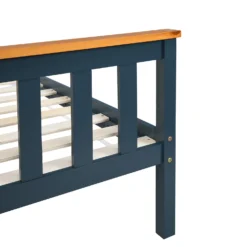 Marta Solid Wooden Shaker Style Double Bed In Blue And Oak -Fame Furni Sales JIN 06 BLUE detail4 ba51b6ab 4f32 45db 8b00 f073427e6a70