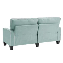 Sherbrook Large 2-Seater Mint Brushed Fabric Sofa With Contrasting Piping -Fame Furni Sales LVSF 02 MINT 3ST WB3