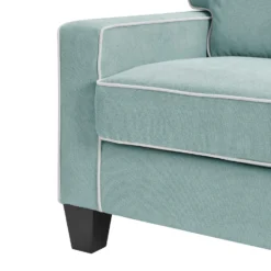 Sherbrook Large 2-Seater Mint Brushed Fabric Sofa With Contrasting Piping -Fame Furni Sales LVSF 02 MINT 3ST detail2