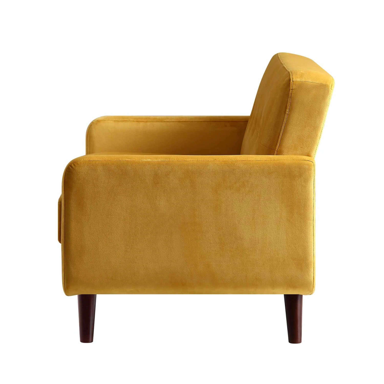 Clarence 2-Seater Sofa In Mustard Yellow Velvet 8 Clarence 2-Seater Sofa In Mustard Yellow Velvet - Image 8
