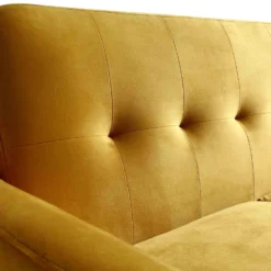 Clarence 2-Seater Sofa In Mustard Yellow Velvet 19 Clarence 2-Seater Sofa In Mustard Yellow Velvet -Fame Furni Sales LVSF 06 MUSTARDVEL 2ST detail2