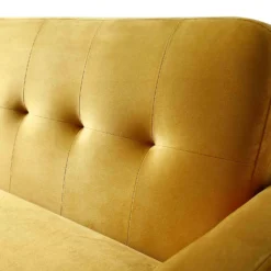 Clarence 3-Seater Sofa In Mustard Yellow Velvet -Fame Furni Sales LVSF 06 MUSTARDVEL 3ST detail2