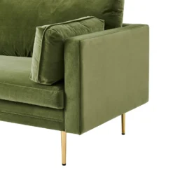 Pelham Moss Green Velvet Fabric Armchair -Fame Furni Sales LVSF 386 GREENVEL 1ST detail1