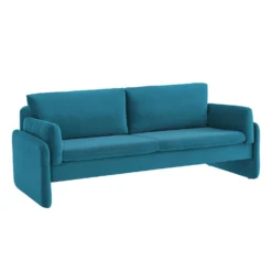 Clapham 3-Seater Sea Blue Velvet Fabric Sofa -Fame Furni Sales LVSF 89 BLUEVEL 3ST WB2