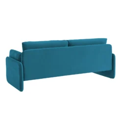 Clapham 3-Seater Sea Blue Velvet Fabric Sofa -Fame Furni Sales LVSF 89 BLUEVEL 3ST WB3