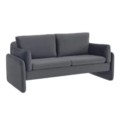 Clapham 2-Seater Grey Velvet Fabric Sofa 12 Clapham 2-Seater Grey Velvet Fabric Sofa -Fame Furni Sales LVSF 89 GREYVEL 2ST WB2