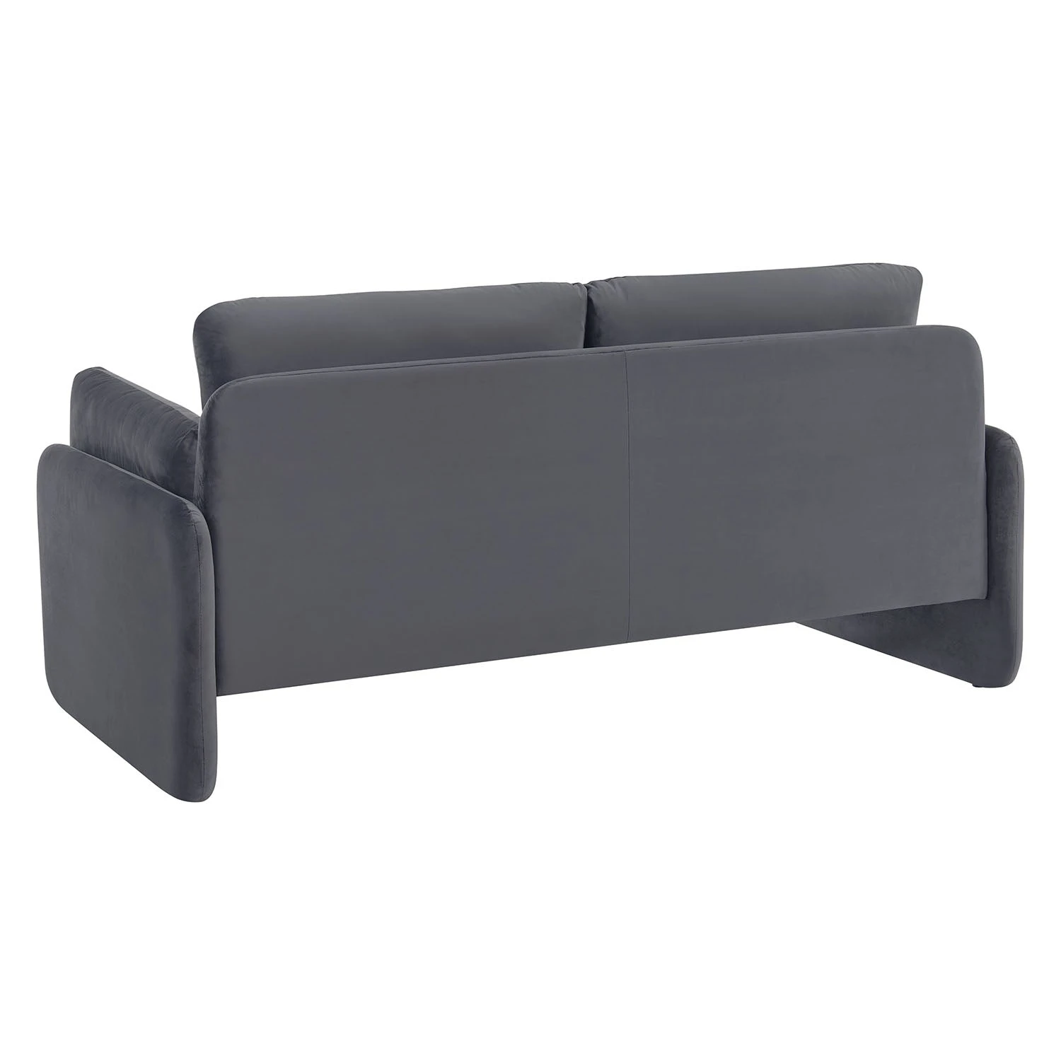 Clapham 2-Seater Grey Velvet Fabric Sofa 6 Clapham 2-Seater Grey Velvet Fabric Sofa - Image 6