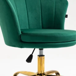 Hepburn Scalloped Swivel Chair (Green Velvet) -Fame Furni Sales MO101GREENVEL detail3