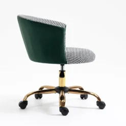 Kylie Houndstooth And Velvet Swivel Chair -Fame Furni Sales MO103HOUNDSTOOTH 3