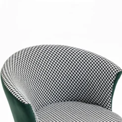 Kylie Houndstooth And Velvet Swivel Chair -Fame Furni Sales MO103HOUNDSTOOTH detail1