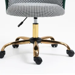 Kylie Houndstooth And Velvet Swivel Chair -Fame Furni Sales MO103HOUNDSTOOTH detail3