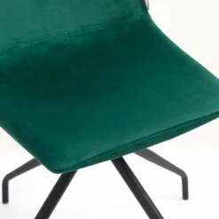 Florian Pair Of Velvet Effect Microfibre Dining Chairs In Green -Fame Furni Sales MO98GREEN detail2