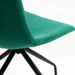 Florian Pair Of Velvet Effect Microfibre Dining Chairs In Green -Fame Furni Sales MO98GREEN detail3