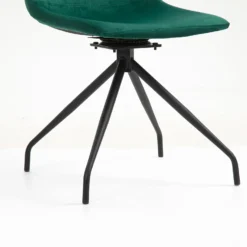 Florian Pair Of Velvet Effect Microfibre Dining Chairs In Green -Fame Furni Sales MO98GREEN detail4