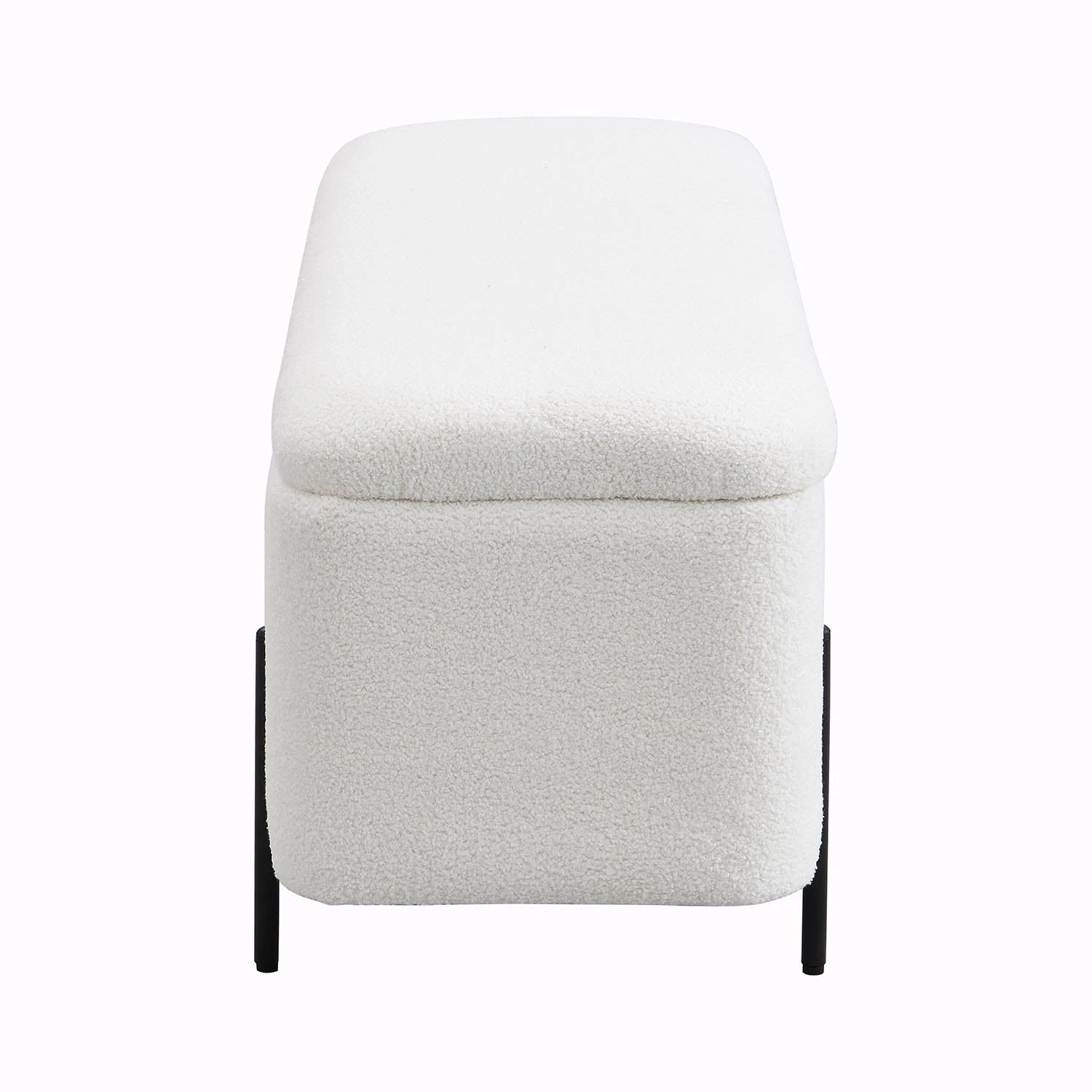 Jed Ecru Boucle 120cm Large Storage Ottoman Bench 7 Jed Ecru Boucle 120cm Large Storage Ottoman Bench - Image 7