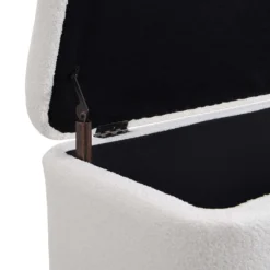 Jed Ecru Boucle 120cm Large Storage Ottoman Bench 20 Jed Ecru Boucle 120cm Large Storage Ottoman Bench -Fame Furni Sales OTTO 2245 ECRUBOUCLE detail2