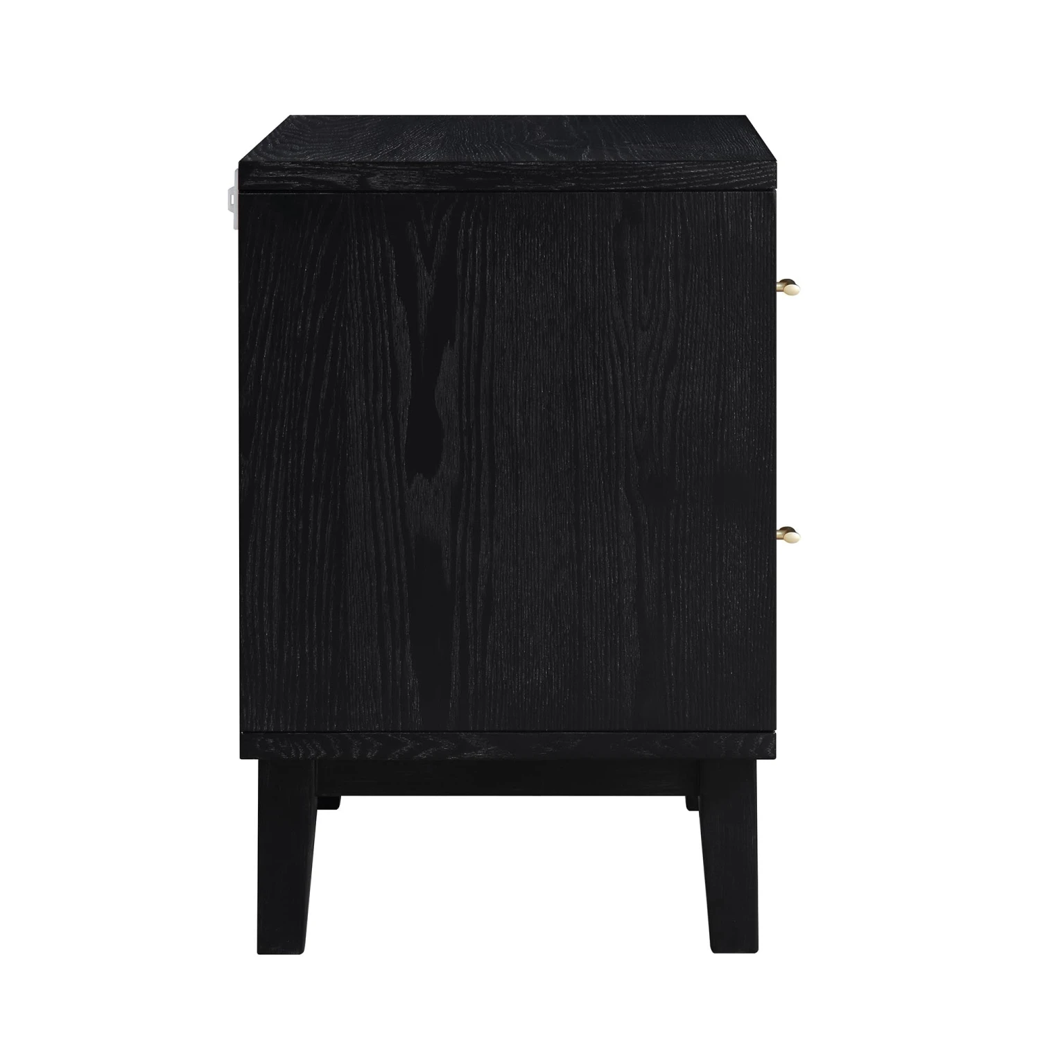 Bianca Chip Carved Bedside Table, Antique Bronze & Black 9 Bianca Chip Carved Bedside Table, Antique Bronze & Black - Image 9