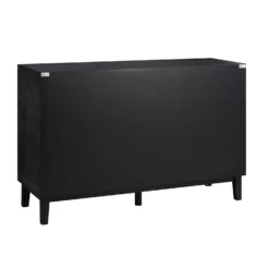 Bianca Chip Carved 2-Door 3-Drawer Sideboard, Antique Bronze & Black -Fame Furni Sales XXSB 006 GOLD BLACK WB6