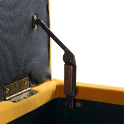 Leamington Deep-Buttoned Ottoman Storage Bench, Turmeric Yellow Velvet -Fame Furni Sales ZX 2183 MUST VEL detail2